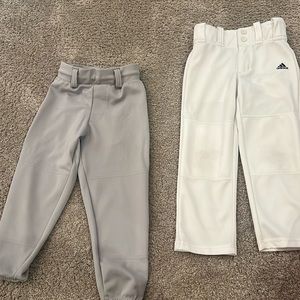 2 XSmall little league baseball pants